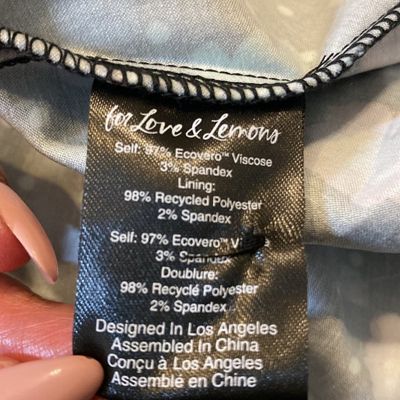 NWOT FOR LOVE & LEMONS Florentina Black & Floral Print Midi Dress, size Small - Picture 12 of 14